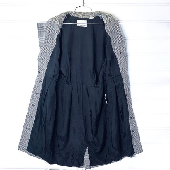 VINTAGE DANA BUCHMAN BLACK HOUNDSTOOTH BUTTON DOWN CLASSIC POCKET DRESS … - Picture 6 of 17